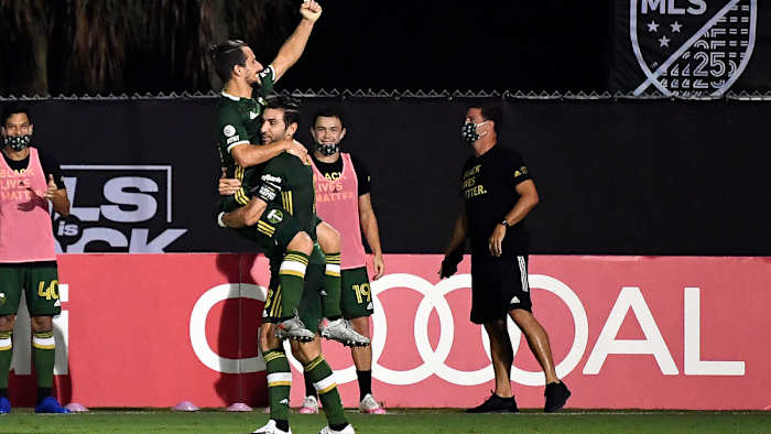 Sebastian Blanco scores for the Portland Timbers